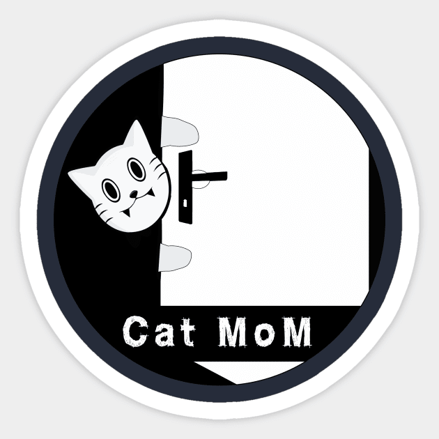 Cat Mom Night Watcher! Sticker by AJ Designz